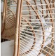 Fauteuil suspendu Kate en rotin naturel et acier VeryForma
