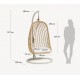 Silla colgante Kate en ratán natural y acero VeryForma