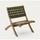 Beli Poltrona Pieghevole in legno massello e corda verde VeryForma