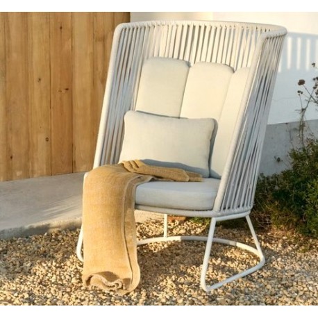 Saco Outdoor-Sessel aus Seil und grauem Stahl VeryForma
