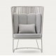 Saco Outdoor-Sessel aus Seil und grauem Stahl VeryForma
