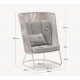 Saco Outdoor-Sessel aus Seil und grauem Stahl VeryForma