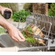 Le Marquier Mendy Barbacoa de acero inoxidable con asador