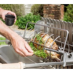 Barbecue Le Marquier Mendy Inox avec Tournebroche