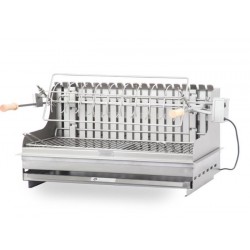 Le Marquier Irissarry Barbacoa de acero inoxidable con asador 78x32
