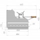 Le Marquier Irissarry Barbacoa de acero inoxidable con asador 78x32