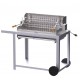Le Marquier Irissarry Barbacoa de acero inoxidable con carro y asador