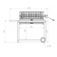 Le Marquier Irissarry Barbacoa de acero inoxidable con carro y asador