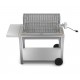 Le Marquier Irissarry Barbacoa de acero inoxidable con carro y asador