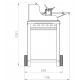 Le Marquier Mendy Black Steel Barbecue with Cart and Rotisserie