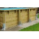 Piscine Bois Ubbink Azura 300x430 H126cm Liner bleu