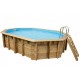 Ubbink Azura Piscina de Madera 400x610 H120cm Azul Liner
