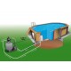 Piscina de madeira Ubbink Azura 400x610 H120cm Forro azul