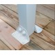 Pergola addossata Olympia 3x4,25m in alluminio bianco e Canopia in policarbonato