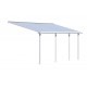 Olympia 3x4,25 m Wandpergola aus Weißaluminium und Canopia Polycarbonat