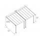 Pergola addossata Olympia 3x4,25m in alluminio bianco e Canopia in policarbonato