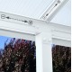 Pergola addossata Olympia 3x4,25m in alluminio bianco e Canopia in policarbonato