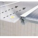 Pergola addossata Olympia 3x4,25m in alluminio bianco e Canopia in policarbonato