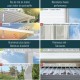 Pergola addossata Olympia 3x4,25m in alluminio bianco e Canopia in policarbonato