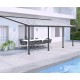 Pérgola de parede Olympia 3x4,25m em alumínio branco e policarbonato Canopia