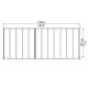 Pergola addossata Olympia 3x4,25m in alluminio bianco e Canopia in policarbonato