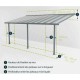 Pergola addossata Olympia 3x4,25m in alluminio bianco e Canopia in policarbonato