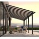 Pérgola de pared Olympia 3x9,15m de aluminio gris y policarbonato Canopia