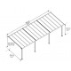 Pergola addossata Olympia 3x9,15m grigio alluminio e policarbonato Canopia