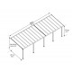 Pergola addossata Olympia 3x9,71m in alluminio bianco e Canopia in policarbonato