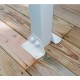 Pergola addossata Olympia 3x9,71m in alluminio bianco e Canopia in policarbonato