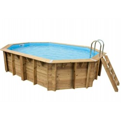 Piscina Legno Ubbink Azura 250x450 H126cm Blu Fodera Piscina Legno Ubbink Azura 250x450 H126cm Blu Fodera