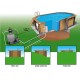 Piscina Legno Ubbink Azura 250x450 H126cm Blu Fodera