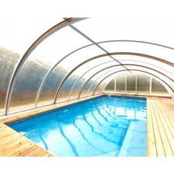 Abri de Piscine haut Télescopique 6.5x10.6x2.10m Trend Standart Abrilios