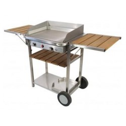 Plancha gás TONIO de 5KW inoxidável Baila no carrinho - SavorCook seleciona