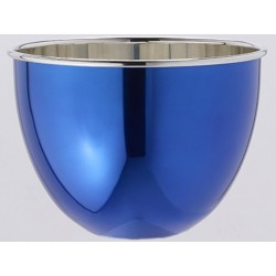 BOwl est une vasque à champagne en Etain poli bleu OA1710